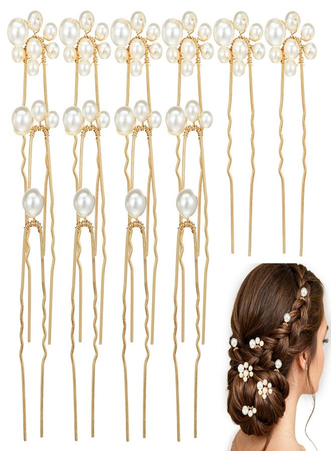 DOPENSPI 14PCS Bridal Hair Accessories, Pearl Hair Pins Handmade Bridal Hairs Pins Wedding Hairpins Pearl Hairs Accessories Elegent Hairclip for Women Girls - Image 1